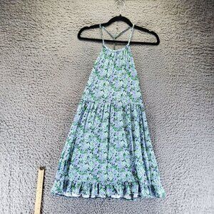 Harper Canyon Dress Girls XL Navy Blue Floral Sleeveless Tiered Ruffle *NWT*